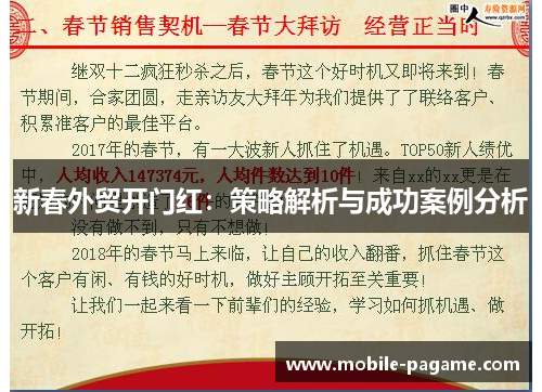 新春外贸开门红：策略解析与成功案例分析